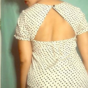 Silky babydoll shit with triangle cutout